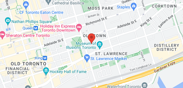 map of #1011 -168 KING ST E